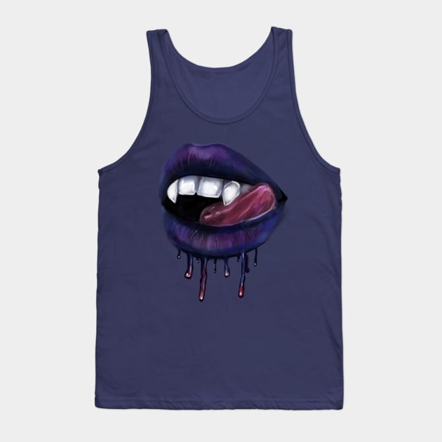 sexy vampire lips with tongue Tank Top by ISFdraw
